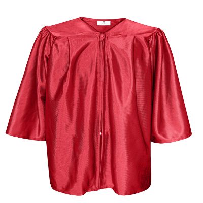 GradPlaza Shiny Choir Robe Kindergarten Preschool Graduation Gown Shiny Graduation Gown for Kids Red Size 27