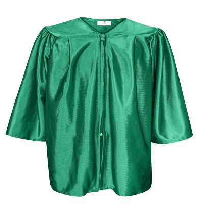 GradPlaza Shiny Choir Robe Kindergarten Preschool Graduation Gown Shiny Graduation Gown for Kids Emerald Green Size 24