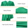 GradPlaza Shiny Choir Robe Kindergarten Preschool Graduation Gown Shiny Graduation Gown for Kids Emerald Green Size 24 view 3