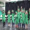GradPlaza Shiny Choir Robe Kindergarten Preschool Graduation Gown Shiny Graduation Gown for Kids Emerald Green Size 24 view 4