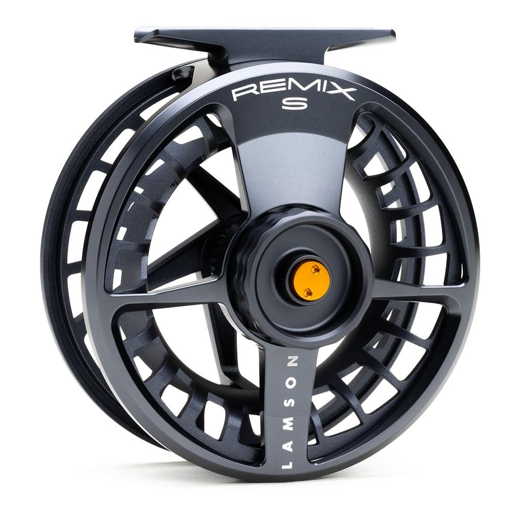 LAMSON | Remix S-Series Size -5+ Fly Fishing Reel | All-Water | Large Arbor, CNC Machined Frame + Pressure Cast Spool, Durable | Daybreak | 4wt 5wt 6wt Size