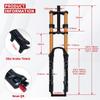 MTB Air Fork 26 27.5 29 Inch Mountain Bike Suspension Forks 130mm Travel Double Shoulder Manual Lockout Rebound Adjustment 28.6mm Straight Front Fork Magnesium Aluminum Alloy XC AM ( Color : Black , S view 2