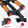 MTB Air Fork 26 27.5 29 Inch Mountain Bike Suspension Forks 130mm Travel Double Shoulder Manual Lockout Rebound Adjustment 28.6mm Straight Front Fork Magnesium Aluminum Alloy XC AM ( Color : Black , S view 3