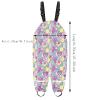 Boys Girls Waterproo Suspender Rain Pants Outdoor Toddler Rain  Kids Mud Proof Overall (Multicolor-4, 6-7 Years) view 2