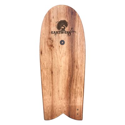 Kohol  66-inch Surfboard Clear Coated in Organic Hempseed Oil: Full-Bodied Adult Paepo'o with Signature Whale Tail - Versatile, Fast Skill Levels by Earth Fan