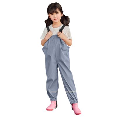 Waterproo Puddle-Dry Rain Pants for Toddlers Rain s Kids Overalls Mud Pants Dirty Proof (Grey, 10-11 Years)