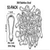 Branded Boards | 50 Pack and 100 Pack | Bulk Heavy Duty Carabiner Snap Clip Hooks |Black, Zinc and Stainless | Contractors, Gyms, Fitness Centers, Business, Industrial (5cm Stainless 50-Pack) view 4