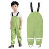 Kids Rain Pants Toddler Waterproo Little/Big Boys Girls Pants Rain Overalls, Mud Dirty Proof (Light Green, 5-6 Years) view 1