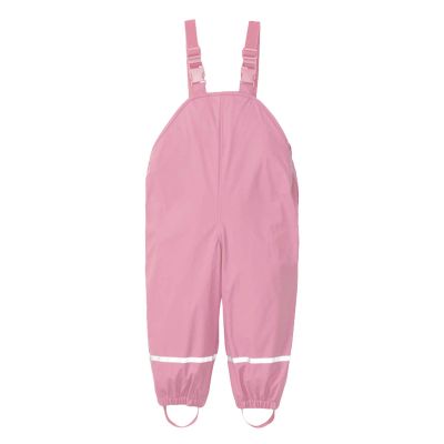 Kids Waterproo Rain Pants  Dirty Proof Suspender Trousers for Boys and Girls Lightweight Mud (Pink, 6-8 Years)