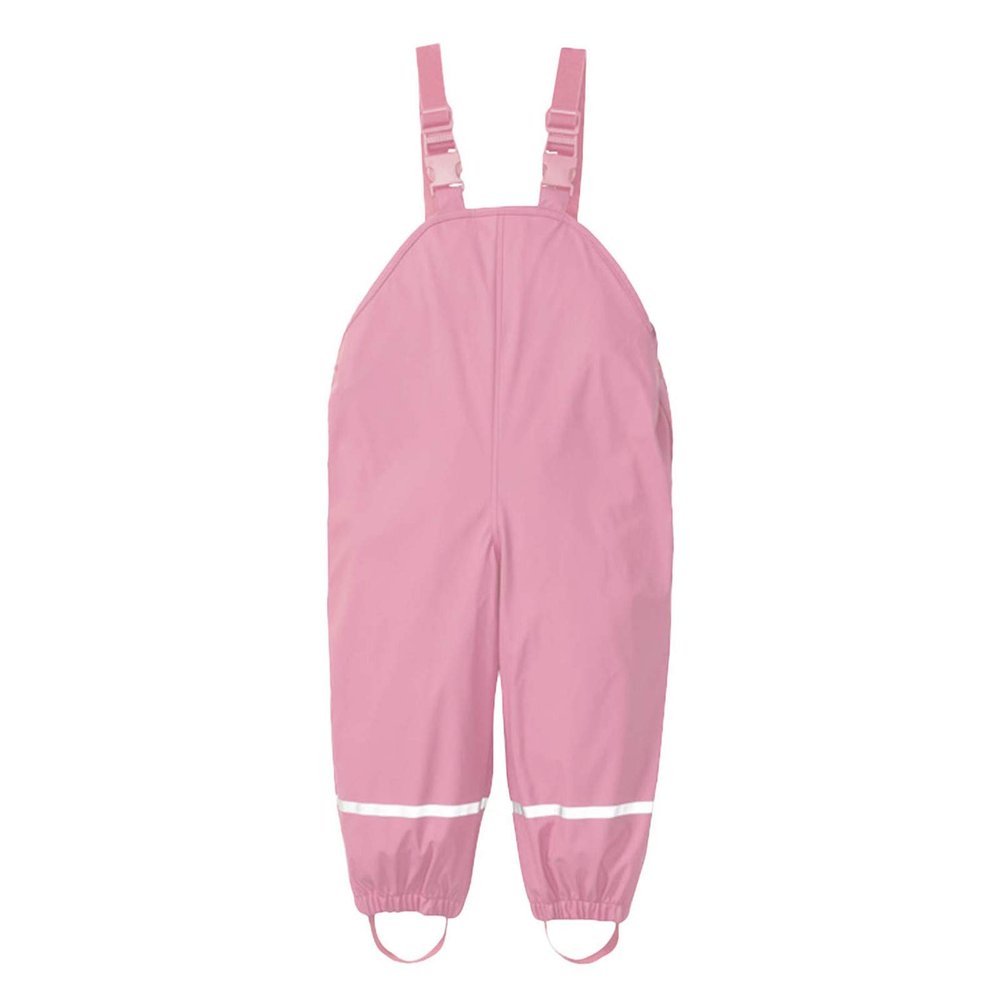 Kids Waterproo Rain Pants  Dirty Proof Suspender Trousers for Boys and Girls Lightweight Mud (Pink, 6-8 Years)