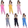 Kids Waterproo Rain Pants  Dirty Proof Suspender Trousers for Boys and Girls Lightweight Mud (Pink, 6-8 Years) view 2
