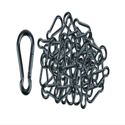 Branded Boards | 50 Pack and 100 Pack | Bulk Heavy Duty Carabiner Snap Clip Hooks |Black, Zinc and Stainless | Contractors, Gyms, Fitness Centers, Business, Industrial (5cm Black 50-Pack)