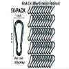 Branded Boards | 50 Pack and 100 Pack | Bulk Heavy Duty Carabiner Snap Clip Hooks |Black, Zinc and Stainless | Contractors, Gyms, Fitness Centers, Business, Industrial (5cm Black 50-Pack) view 2