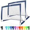 GoSports Team Tone 4 ft x 3 ft Portable Soccer Goals for Kids - Set of 2 Pop Up Nets for Backyard - Navy view 1