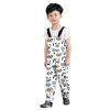 Boys Girls Waterproo Suspender Rain Pants Outdoor Toddler Rain  Kids Mud Proof Overall (White, 10-11 Years) view 3