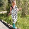 Boys Girls Waterproo Suspender Rain Pants Outdoor Toddler Rain  Kids Mud Proof Overall (White, 10-11 Years) view 4