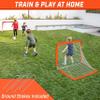 GoSports Team Tone 4 ft x 3 ft Portable Soccer Goals for Kids - Set of 2 Pop Up Nets for Backyard - Red view 2