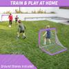 GoSports Team Tone 4 ft x 3 ft Portable Soccer Goals for Kids - Set of 2 Pop Up Nets for Backyard - Purple view 2