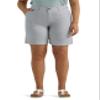 Lee Women's Plus Size Ultra Lux Comfort with Flex-to-Go Utility Bermuda Short Material Gray 24 Plus view 1