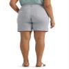 Lee Women's Plus Size Ultra Lux Comfort with Flex-to-Go Utility Bermuda Short Material Gray 24 Plus view 2