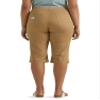 Lee Women's Plus Size Ultra Lux Comfort with Flex-to-Go Utility Skimmer Capri Pant Settler Tan 22 Plus view 3
