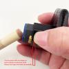 Alomejor Portable Billiard Chalk Holder, easily attach to your cue stick, Magnetic Clip, Aluminum Alloy Leather, for home, professional, and travel us view 2