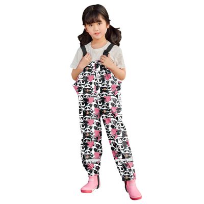 Boys Girls Waterproo Suspender Rain Pants Outdoor Toddler Rain  Kids Mud Proof Overall (Multicolor-3, 8-9 Years)