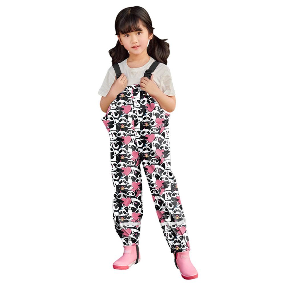Boys Girls Waterproo Suspender Rain Pants Outdoor Toddler Rain Kids Mud Proof Overall (Multicolor-3, 8-9 Years)