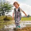 Boys Girls Waterproo Suspender Rain Pants Outdoor Toddler Rain  Kids Mud Proof Overall (Multicolor-3, 8-9 Years) view 2