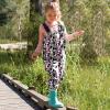 Boys Girls Waterproo Suspender Rain Pants Outdoor Toddler Rain  Kids Mud Proof Overall (Multicolor-3, 8-9 Years) view 4