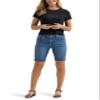 Lee Women's Plus Size Legendary Rolled Denim Bermuda Short Bright Mid 24 Plus view 4