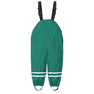 Kids Waterproo Rain Suspender Lightweight Windproof Outdoor Rain Pants for Boys Girls Mud (Green, 4-5 Years)