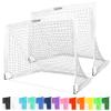 GoSports Team Tone 4 ft x 3 ft Portable Soccer Goals for Kids - Set of 2 Pop Up Nets for Backyard - White view 1