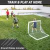 GoSports Team Tone 4 ft x 3 ft Portable Soccer Goals for Kids - Set of 2 Pop Up Nets for Backyard - White view 2