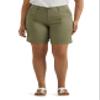 Lee Women's Plus Size Ultra Lux Comfort with Flex-to-Go Utility Bermuda Short Deep Lichen Green 18 Plus view 1