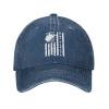 USA American Flag West Virginia Sate Unisex Adjustable Cowboy Hat Outdoor Travel Casual Hat Sandwich Hat Navy Blue view 2