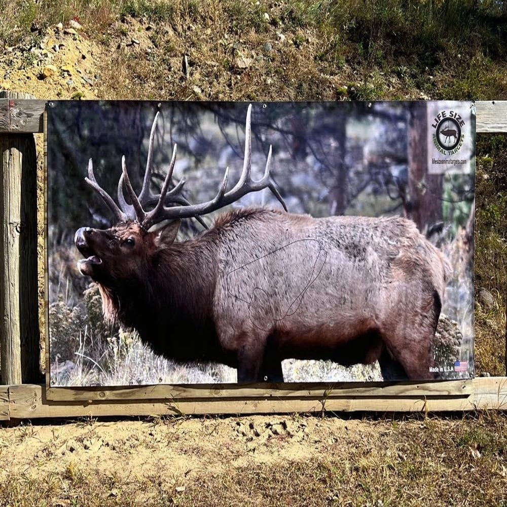 Life Size Elk Target - 2D Vinyl 86" x 47" Shooting Target