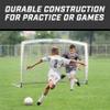 GoSports Team Tone 6 ft x 4 ft Portable Soccer Goal for Kids - Pop Up Net for Backyard - White view 3