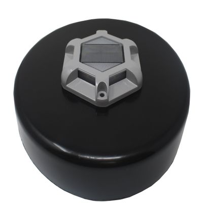 JSP Manufacturing Flat Dock Piling Cap with Outdoor Solar Powered Waterproof LED Light | Black or White Caps 8" 9" 10" 11" 12" (Black, 11 inch)