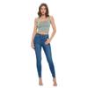 Women's Sleeveless Square Neck Crop Top, Basic Slim Fit Shirt, Sexy Casual Cute Going Out, Trendy Spring Summer 2024, Small, Green view 2