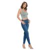 Women's Sleeveless Square Neck Crop Top, Basic Slim Fit Shirt, Sexy Casual Cute Going Out, Trendy Spring Summer 2024, Small, Green view 3