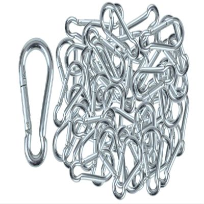 Branded Boards | 50 Pack and 100 Pack | Bulk Heavy Duty Carabiner Snap Clip Hooks |Black, Zinc and Stainless | Contractors, Gyms, Fitness Centers, Business, Industrial (8cm Zinc 50-Pack)