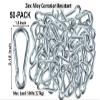 Branded Boards | 50 Pack and 100 Pack | Bulk Heavy Duty Carabiner Snap Clip Hooks |Black, Zinc and Stainless | Contractors, Gyms, Fitness Centers, Business, Industrial (8cm Zinc 50-Pack) view 4