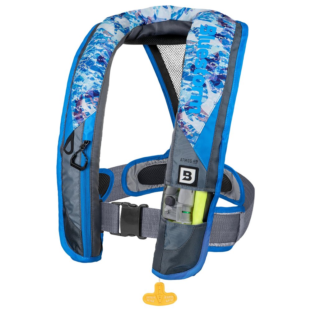 BLUESTORM Atmos 40 Automatic/Manual Inflatable PFD Life Jacket for Adults (Coastal Blue) | US Coast Guard (USCG) Approved Life Vest