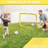 GoSports Team Tone 4 ft x 3 ft Portable Soccer Goal for Kids - Pop Up Net for Backyard - Yellow view 2