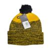 47 Michigan Wolverines Navy Cuff Freeze Beanie Hat with Pom Pom - NCAA Premium Cuffed Knit Hat view 2