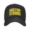 Boston Strong Hat Outdoor Baseball Cap Sandwich Cap Truck Driver Cap Peaked Cap Black view 2