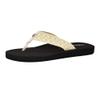 Calvin Klein Women's Caluha Flip-Flop, Ivory Logo 150, 9