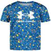 Under Armour Boys' Short Sleeve Core Graphic T-Shirt, Lightweight & Breathable, Relaxed Fit, Photon Blue Cutout, 2T view 1