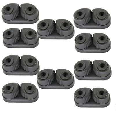 Blue Shark: Nylon Sailing Cam Cleat 130 for Line Sizes 1/8 in to 3/8 in (3-10mm) | 200 lb Safe Working Load 500 lb Breaking Load | Premium Quality (10-Pack)
